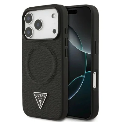 Guess Iphone 17 Pro Max Leather Case With Triangle Logo - Luxurious And Elegant Design